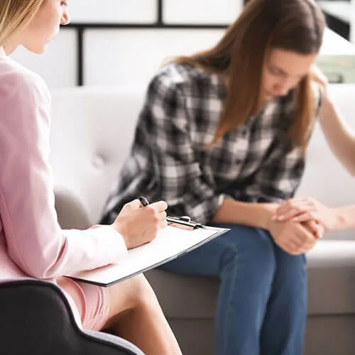 Girl in therapy for sexual abuse